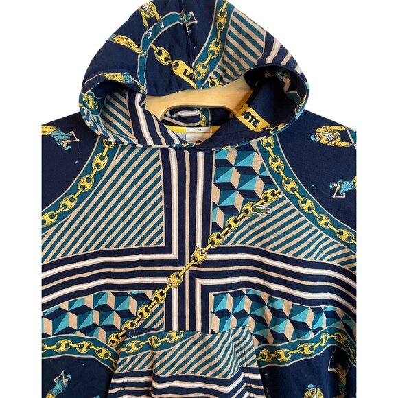 Lacoste XL Unisex LIVE Scarf-Print Sweatshirt Chain links golf print - Picture 7 of 13